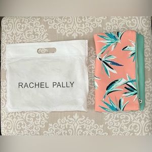 Rachel Pally Mint Coral Purple Tropical Floral Print Foldover Clutch